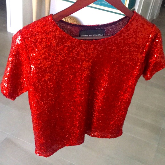 House of MuaMua red sequin top - Picture 2 of 10